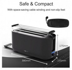 Clatronic TA 3802 fekete keny&eacute;rpir&iacute;t&oacute; Konyhai term&eacute;kek - Konyhai kisg&eacute;p (s&uuml;t&eacute;s / főz&eacute;s / hűt&eacute;s / &eacute;telk&eacute;sz&iacute;t&eacute;s) - Keny&eacute;rpir&iacute;t&oacute; - 510342