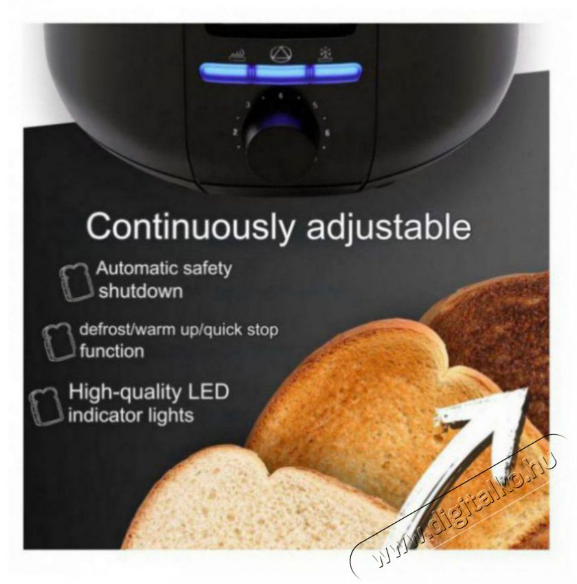 Clatronic TA 3802 fekete keny&eacute;rpir&iacute;t&oacute; Konyhai term&eacute;kek - Konyhai kisg&eacute;p (s&uuml;t&eacute;s / főz&eacute;s / hűt&eacute;s / &eacute;telk&eacute;sz&iacute;t&eacute;s) - Keny&eacute;rpir&iacute;t&oacute; - 510342