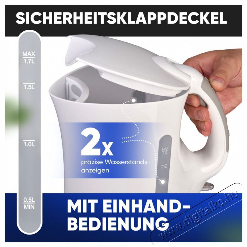 Clatronic WK 3819 feh&eacute;r v&iacute;zforral&oacute; Konyhai term&eacute;kek - V&iacute;zforral&oacute; / teafőző - 513300