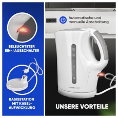 Clatronic WK 3819 feh&eacute;r v&iacute;zforral&oacute; Konyhai term&eacute;kek - V&iacute;zforral&oacute; / teafőző - 513300