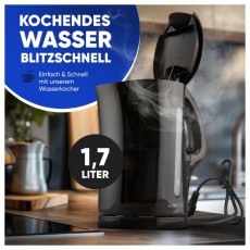 Clatronic WK 3819 fekete v&iacute;zforral&oacute; Konyhai term&eacute;kek - V&iacute;zforral&oacute; / teafőző - 513299