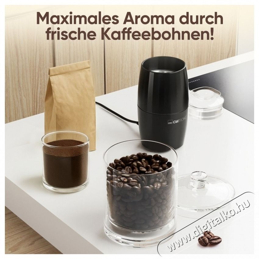 Clatronic KSW 3806 fekete elektromos k&aacute;v&eacute;dar&aacute;l&oacute; Konyhai term&eacute;kek - K&aacute;v&eacute;főző / k&aacute;v&eacute;&ouml;rlő / kieg&eacute;sz&iacute;tő - K&aacute;v&eacute;dar&aacute;l&oacute; / őrlő - 531158