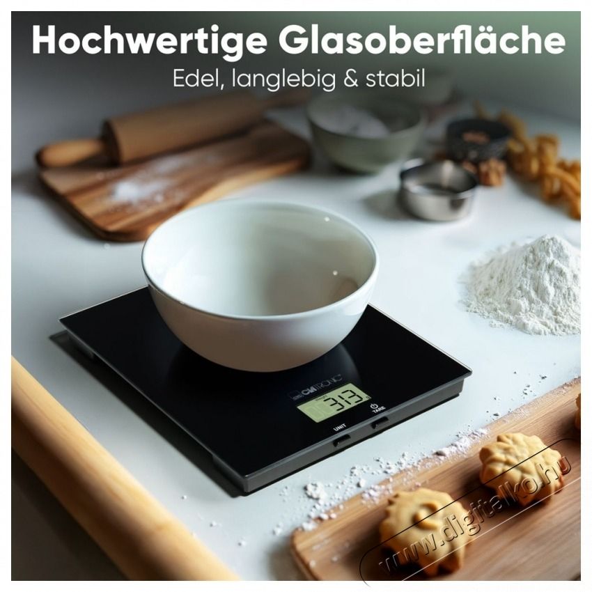 Clatronic KW 3820 fekete &uuml;veg konyhai m&eacute;rleg Konyhai term&eacute;kek - Konyhai m&eacute;rleg - 531156