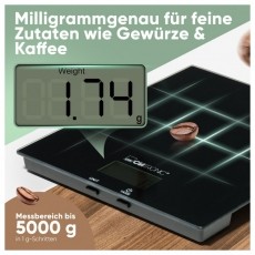 Clatronic KW 3820 fekete &uuml;veg konyhai m&eacute;rleg Konyhai term&eacute;kek - Konyhai m&eacute;rleg - 531156