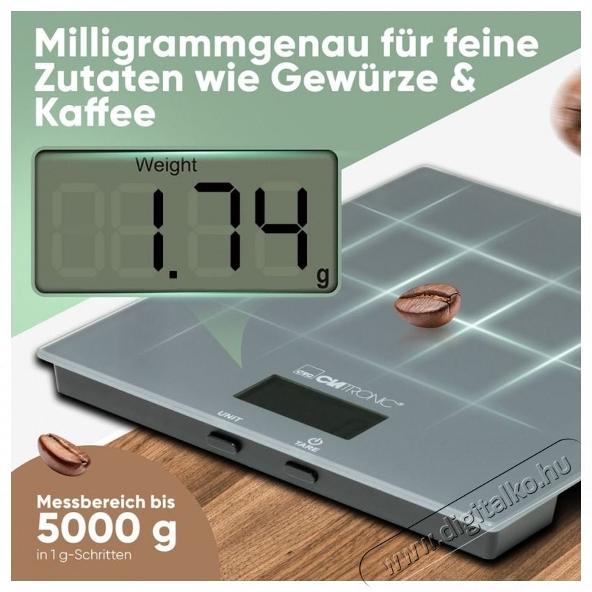 Clatronic KW 3820 sz&uuml;rke &uuml;veg konyhai m&eacute;rleg Konyhai term&eacute;kek - Konyhai m&eacute;rleg - 531155