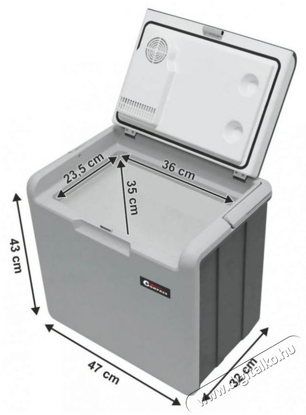 Compass TAMPERE 230/12V hűtőbox 30 liter Konyhai term&eacute;kek - Hűtő, fagyaszt&oacute; (szabadon&aacute;ll&oacute;) - Hordozhat&oacute; hűtőt&aacute;ska - 504376
