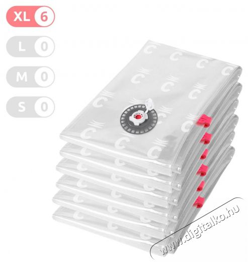 Compactor v&aacute;kuumt&aacute;rol&oacute;, Aspispace 6&times; XL, 140 literes zs&aacute;k, 80 x 130 cm H&aacute;ztart&aacute;s / Otthon / K&uuml;lt&eacute;r - Lak&aacute;sfelszerel&eacute;s - T&aacute;rol&oacute; - 503484