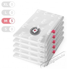 Compactor Bag Aspispace vákuumos tárolózsákszett M 70 liter, 55 x 90 cm, 5 db Háztartás / Otthon / Kültér - Lakásfelszerelés - Szemetes zsák / kiegészítő - 503467