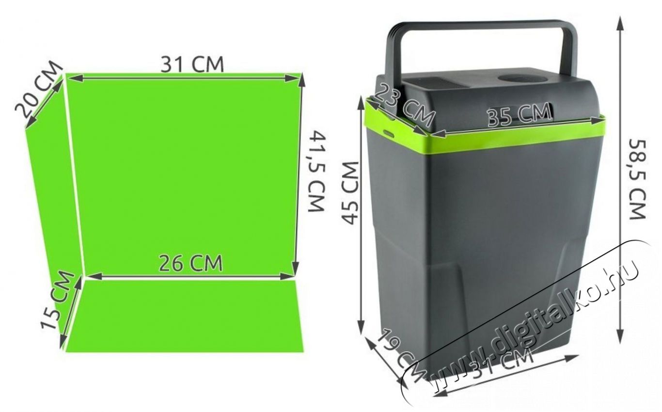 Compass Hűtőt&aacute;ska 22l 230V/12V A++ Konyhai term&eacute;kek - Hűtő, fagyaszt&oacute; (szabadon&aacute;ll&oacute;) - Hordozhat&oacute; hűtőt&aacute;ska - 530607