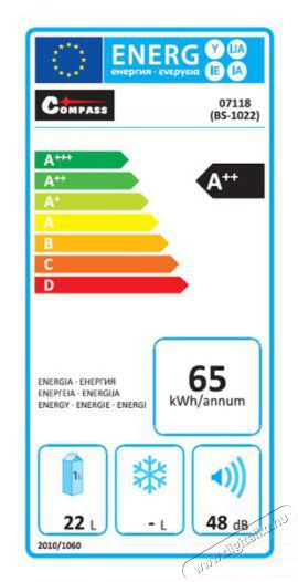 Compass Hűtőt&aacute;ska 22l 230V/12V A++ Konyhai term&eacute;kek - Hűtő, fagyaszt&oacute; (szabadon&aacute;ll&oacute;) - Hordozhat&oacute; hűtőt&aacute;ska - 530607