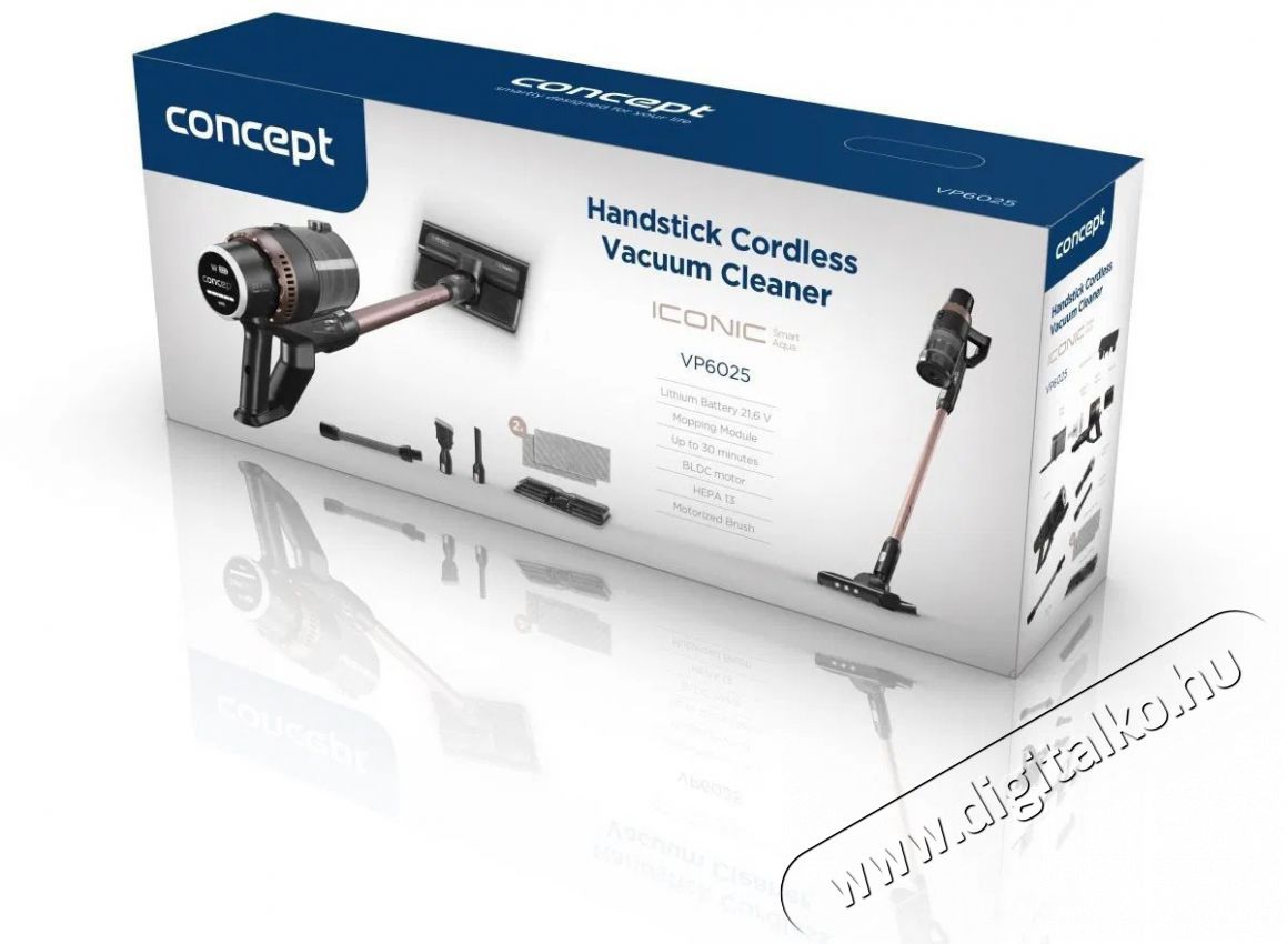 Concept VP6025 3in1 ICONIC Smart Aqua H&aacute;ztart&aacute;s / Otthon / K&uuml;lt&eacute;r - Porsz&iacute;v&oacute; / takar&iacute;t&oacute;g&eacute;p - Sz&aacute;raz-nedves takar&iacute;t&oacute;g&eacute;p - 510928