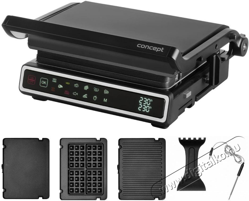 Concept GE3550 Konyhai term&eacute;kek - Konyhai kisg&eacute;p (s&uuml;t&eacute;s / főz&eacute;s / hűt&eacute;s / &eacute;telk&eacute;sz&iacute;t&eacute;s) - Kontakt grill s&uuml;tő / s&uuml;tőlap - 523338