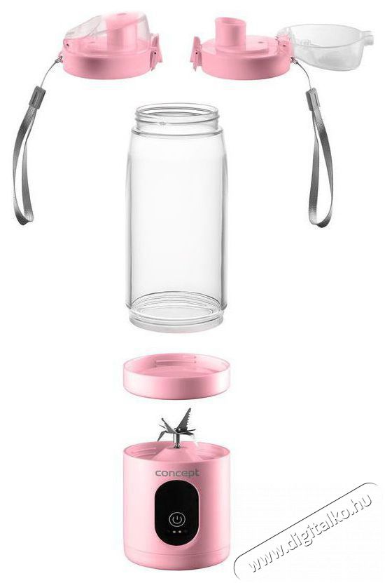 Concept SM4003 Smoothie FitMaker, USB, r&oacute;zsasz&iacute;n turmixg&eacute;p Konyhai term&eacute;kek - Konyhai kisg&eacute;p (elők&eacute;sz&iacute;t&eacute;s / feldolgoz&aacute;s) - Turmixg&eacute;p - 524568