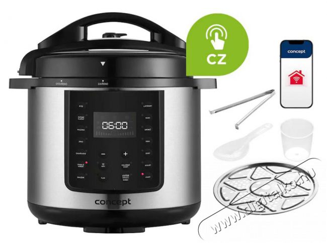 Concept CK8001 Konyhai term&eacute;kek - Konyhai kisg&eacute;p (s&uuml;t&eacute;s / főz&eacute;s / hűt&eacute;s / &eacute;telk&eacute;sz&iacute;t&eacute;s) - L&eacute;gkever&eacute;ses főzőg&eacute;p / elektromos kukta / multifunkci&oacute;s s&uuml;tő - 529333