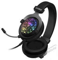 DOODLE RGB CHP-6501-BK fekete Audio-Video / Hifi / Multim&eacute;dia - F&uuml;l &eacute;s Fejhallgat&oacute;k - Fejhallgat&oacute; mikrofonnal / headset - 518636