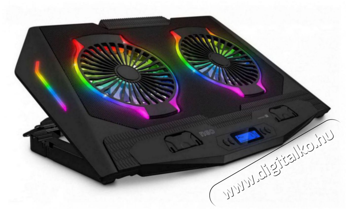 NEO, fekete Iroda &eacute;s sz&aacute;m&iacute;t&aacute;stechnika - Notebook kieg&eacute;sz&iacute;tő - USB laptop hűtő - 518639