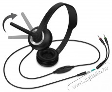 HOME & OFFICE fekete Fejhallgat&oacute; Audio-Video / Hifi / Multim&eacute;dia - F&uuml;l &eacute;s Fejhallgat&oacute;k - Fejhallgat&oacute; mikrofonnal / headset - 529356