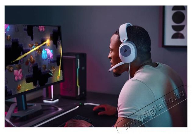 Corsair HS55 Stereo feh&eacute;r gamer headset Audio-Video / Hifi / Multim&eacute;dia - F&uuml;l &eacute;s Fejhallgat&oacute;k - Fejhallgat&oacute; mikrofonnal / headset - 477631