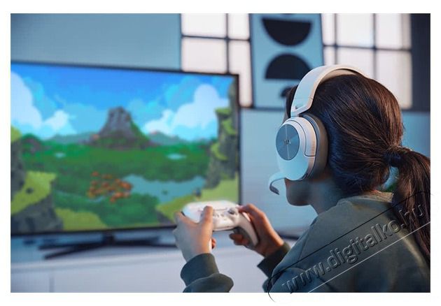 Corsair HS55 vezet&eacute;k n&eacute;lk&uuml;li feh&eacute;r gamer headset Audio-Video / Hifi / Multim&eacute;dia - F&uuml;l &eacute;s Fejhallgat&oacute;k - Fejhallgat&oacute; mikrofonnal / headset - 478668