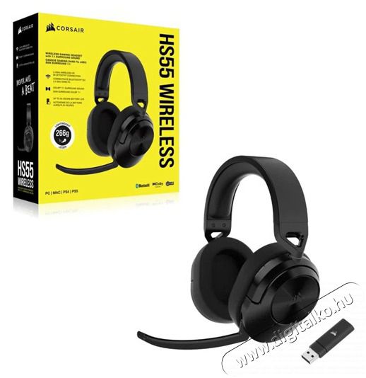 Corsair HS55 vezet&eacute;k n&eacute;lk&uuml;li fekete gamer headset Audio-Video / Hifi / Multim&eacute;dia - F&uuml;l &eacute;s Fejhallgat&oacute;k - Fejhallgat&oacute; mikrofonnal / headset - 478667