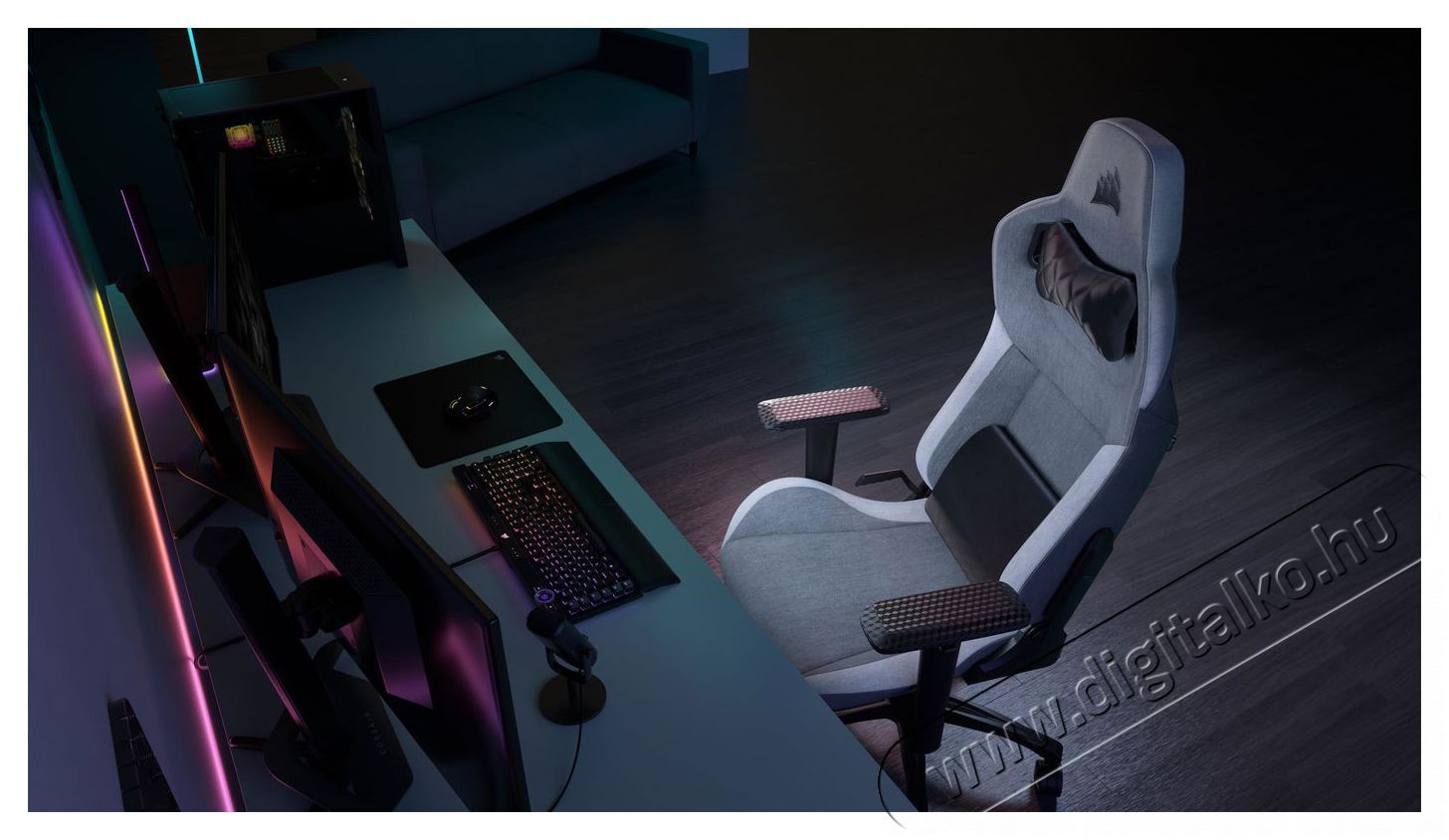 Corsair T3 RUSH (2023) Fabric Grey and White Iroda &eacute;s sz&aacute;m&iacute;t&aacute;stechnika - Egy&eacute;b sz&aacute;m&iacute;t&aacute;stechnikai term&eacute;k - 518276