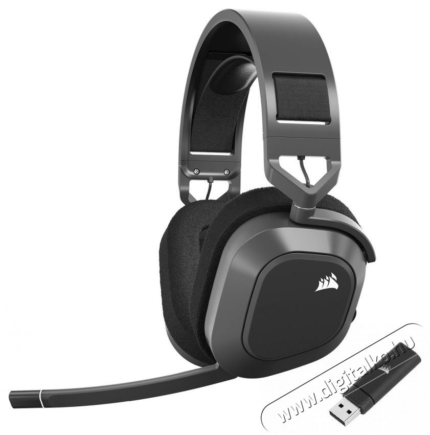 Corsair HS80 MAX Wireless Fejhallgat&oacute; Audio-Video / Hifi / Multim&eacute;dia - F&uuml;l &eacute;s Fejhallgat&oacute;k - Fejhallgat&oacute; mikrofonnal / headset - 529358