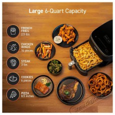Cosori CAF-DC602-KEUR Turbo Blaze Air Fryer, 1725W, fekete Konyhai term&eacute;kek - Konyhai kisg&eacute;p (s&uuml;t&eacute;s / főz&eacute;s / hűt&eacute;s / &eacute;telk&eacute;sz&iacute;t&eacute;s) - L&eacute;gkever&eacute;ses főzőg&eacute;p / elektromos kukta / multifunkci&oacute;s s&uuml;tő - 495266