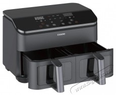 Cosori CAF-R901-AEU Dual Basket Forr&oacute;levegős S&uuml;tő, fekete Konyhai term&eacute;kek - Konyhai kisg&eacute;p (s&uuml;t&eacute;s / főz&eacute;s / hűt&eacute;s / &eacute;telk&eacute;sz&iacute;t&eacute;s) - L&eacute;gkever&eacute;ses főzőg&eacute;p / elektromos kukta / multifunkci&oacute;s s&uuml;tő - 500759