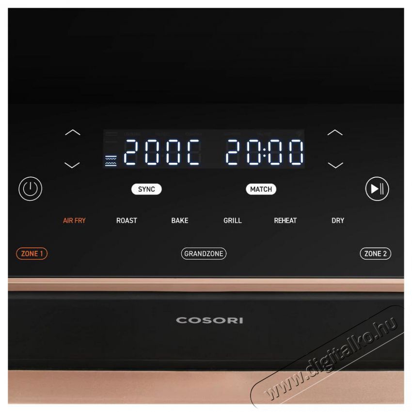 Cosori CAF-TF101S-AEUR Dual Blaze TwinFry 10l Konyhai term&eacute;kek - Konyhai kisg&eacute;p (s&uuml;t&eacute;s / főz&eacute;s / hűt&eacute;s / &eacute;telk&eacute;sz&iacute;t&eacute;s) - L&eacute;gkever&eacute;ses főzőg&eacute;p / elektromos kukta / multifunkci&oacute;s s&uuml;tő - 500760
