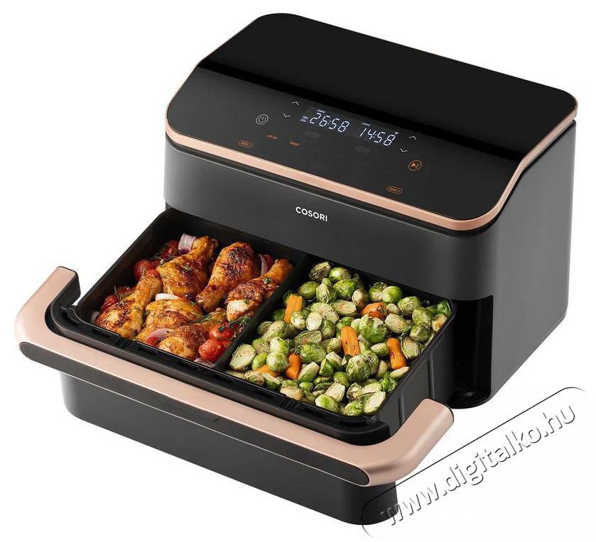 Cosori CAF-TF101S-AEUR Dual Blaze TwinFry 10l Konyhai term&eacute;kek - Konyhai kisg&eacute;p (s&uuml;t&eacute;s / főz&eacute;s / hűt&eacute;s / &eacute;telk&eacute;sz&iacute;t&eacute;s) - L&eacute;gkever&eacute;ses főzőg&eacute;p / elektromos kukta / multifunkci&oacute;s s&uuml;tő - 500760