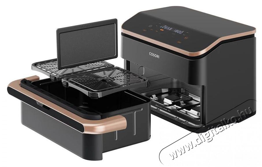 Cosori CAF-TF101S-AEUR Dual Blaze TwinFry 10l Konyhai term&eacute;kek - Konyhai kisg&eacute;p (s&uuml;t&eacute;s / főz&eacute;s / hűt&eacute;s / &eacute;telk&eacute;sz&iacute;t&eacute;s) - L&eacute;gkever&eacute;ses főzőg&eacute;p / elektromos kukta / multifunkci&oacute;s s&uuml;tő - 500760
