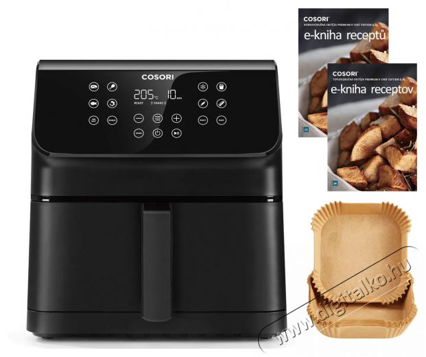 Cosori P651 Premium II 6,2l Konyhai term&eacute;kek - Konyhai kisg&eacute;p (s&uuml;t&eacute;s / főz&eacute;s / hűt&eacute;s / &eacute;telk&eacute;sz&iacute;t&eacute;s) - L&eacute;gkever&eacute;ses főzőg&eacute;p / elektromos kukta / multifunkci&oacute;s s&uuml;tő - 523366