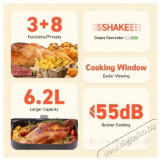 Cosori P653 Premium II Plus Chef Edition Konyhai term&eacute;kek - Konyhai kisg&eacute;p (s&uuml;t&eacute;s / főz&eacute;s / hűt&eacute;s / &eacute;telk&eacute;sz&iacute;t&eacute;s) - L&eacute;gkever&eacute;ses főzőg&eacute;p / elektromos kukta / multifunkci&oacute;s s&uuml;tő - 523367
