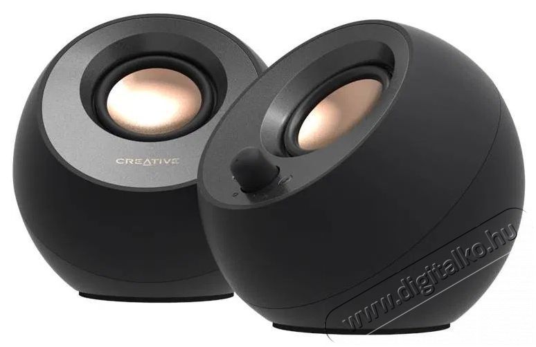 CREATIVE Pebble V3, fekete Audio-Video / Hifi / Multim&eacute;dia - Hangfal - Hangfalszett - H&aacute;l&oacute;zatr&oacute;l műk&ouml;dő vezet&eacute;k n&eacute;lk&uuml;li hangsug&aacute;rz&oacute; - 503336