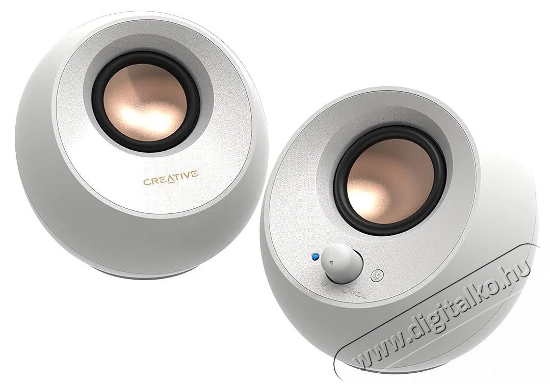 CREATIVE Pebble V3 feh&eacute;r Audio-Video / Hifi / Multim&eacute;dia - Hangfal - Hangfalszett - H&aacute;l&oacute;zatr&oacute;l műk&ouml;dő vezet&eacute;k n&eacute;lk&uuml;li hangsug&aacute;rz&oacute; - 523385