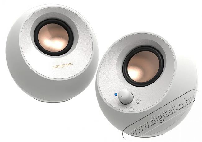 CREATIVE Pebble V3 feh&eacute;r Audio-Video / Hifi / Multim&eacute;dia - Hangfal - Hangfalszett - H&aacute;l&oacute;zatr&oacute;l műk&ouml;dő vezet&eacute;k n&eacute;lk&uuml;li hangsug&aacute;rz&oacute; - 523385