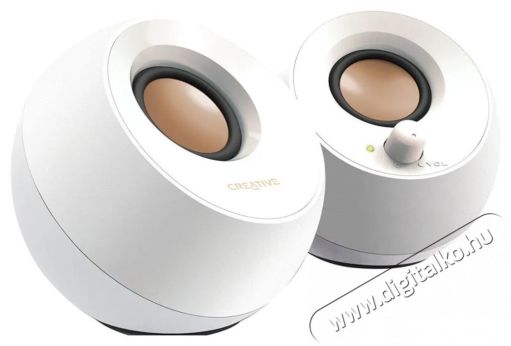 CREATIVE Pebble V3 feh&eacute;r Audio-Video / Hifi / Multim&eacute;dia - Hangfal - Hangfalszett - H&aacute;l&oacute;zatr&oacute;l műk&ouml;dő vezet&eacute;k n&eacute;lk&uuml;li hangsug&aacute;rz&oacute; - 523385