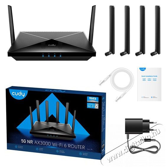 CUDY P5 AX3000 WIFI 6 5G CPE dual nanoSIM Gigabit LAN MESH fekete router Iroda &eacute;s sz&aacute;m&iacute;t&aacute;stechnika - H&aacute;l&oacute;zat - Router - 497027