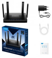 CUDY WR3000 k&eacute;ts&aacute;vos AX3000 gigabit WIFI 6 MESH fekete router Iroda &eacute;s sz&aacute;m&iacute;t&aacute;stechnika - H&aacute;l&oacute;zat - Router - 497020