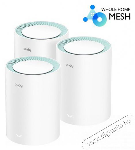 CUDY M1300(3-Pack) k&eacute;ts&aacute;vos AC1200 WIFI MESH feh&eacute;r gigabit router (3db-os szett) Iroda &eacute;s sz&aacute;m&iacute;t&aacute;stechnika - H&aacute;l&oacute;zat - Router - 500339