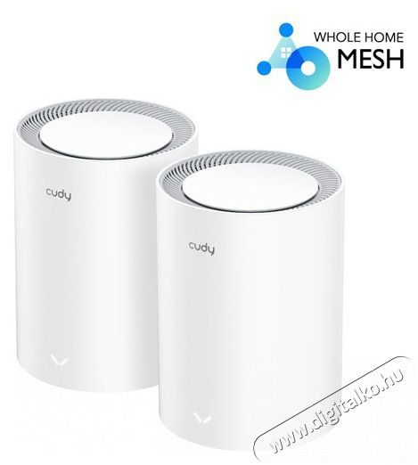 CUDY M1800(2-Pack) AX1800 WIFI 6 MESH feh&eacute;r router (2db-os szett) Iroda &eacute;s sz&aacute;m&iacute;t&aacute;stechnika - H&aacute;l&oacute;zat - Router - 500340