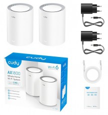 CUDY M1800(2-Pack) AX1800 WIFI 6 MESH feh&eacute;r router (2db-os szett) Iroda &eacute;s sz&aacute;m&iacute;t&aacute;stechnika - H&aacute;l&oacute;zat - Router - 500340