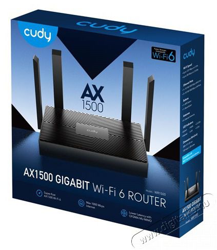 CUDY WR1500 k&eacute;ts&aacute;vos AX1500 WiFi 6, Gigabit fekete Access Point/Router Iroda &eacute;s sz&aacute;m&iacute;t&aacute;stechnika - H&aacute;l&oacute;zat - Router - 514650
