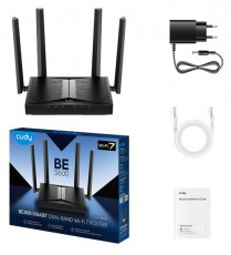 CUDY WR3600 k&eacute;ts&aacute;vos BE3600 Gigabit WIFI 7 fekete Router Iroda &eacute;s sz&aacute;m&iacute;t&aacute;stechnika - H&aacute;l&oacute;zat - Router - 516059