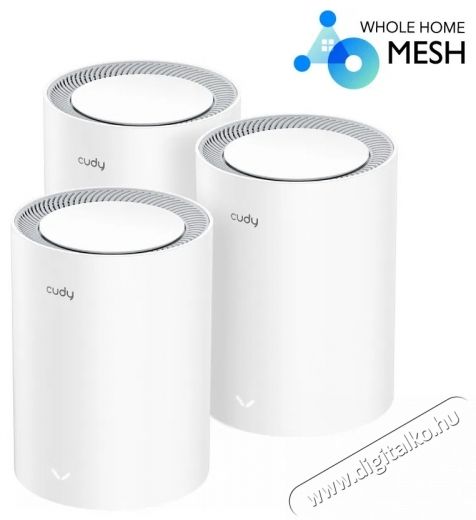 CUDY AX3000 Wi-Fi 6 Mesh 2,5Gb Solution, feh&eacute;r (3-pack) WiFi rendszer Tv kieg&eacute;sz&iacute;tők - Wi-Fi adapter - 532527