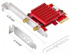 CUDY AX5400 Wi-Fi 6E PCI Express PCI Adapter Iroda &eacute;s sz&aacute;m&iacute;t&aacute;stechnika - H&aacute;l&oacute;zat - H&aacute;l&oacute;zati kieg&eacute;sz&iacute;tő - 532531