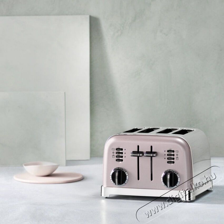 Cuisinart CUCPT180PIE 4 szeletes keny&eacute;rpir&iacute;t&oacute; - r&oacute;zsasz&iacute;n  Konyhai term&eacute;kek - Konyhai kisg&eacute;p (s&uuml;t&eacute;s / főz&eacute;s / hűt&eacute;s / &eacute;telk&eacute;sz&iacute;t&eacute;s) - Keny&eacute;rpir&iacute;t&oacute; - 361683