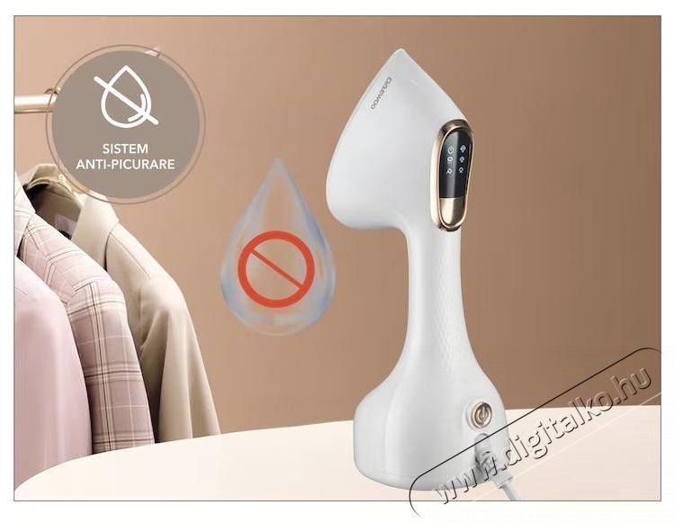 Daewoo DGS2000WG f&uuml;ggőleges gőz&ouml;lős &eacute;s sz&aacute;raz vasal&oacute;, 2000 W, LED kezelőpanel, 300 ml-es v&iacute;ztart&aacute;ly, 25 g/perc gőzkibocs&aacute;t&aacute;s, feh&eacute;r H&aacute;ztart&aacute;s / Otthon / K&uuml;lt&eacute;r - Vasal&oacute; - Vasal&oacute; - 533214