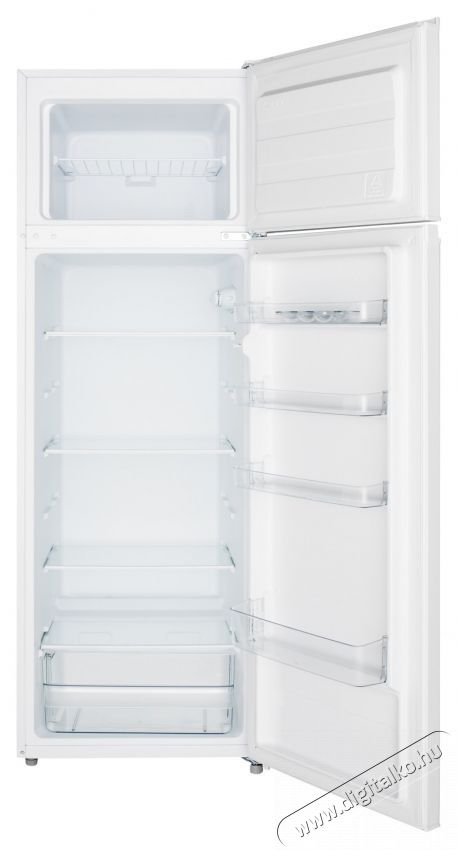 Daewoo DTS-240MEW Static Hűtőszekr&eacute;ny, felső fagyaszt&oacute;, nett&oacute; t&eacute;rfogat 235 L, mechanikus vez&eacute;rl&eacute;s, ford&iacute;that&oacute; ajt&oacute;k, palackos polc, E energiaoszt&aacute;ly, feh&eacute;r Konyhai term&eacute;kek - Hűtő, fagyaszt&oacute; (szabadon&aacute;ll&oacute;) - Fel&uuml;lfagyaszt&oacute;s kombin&aacute;lt hűtő - 533188