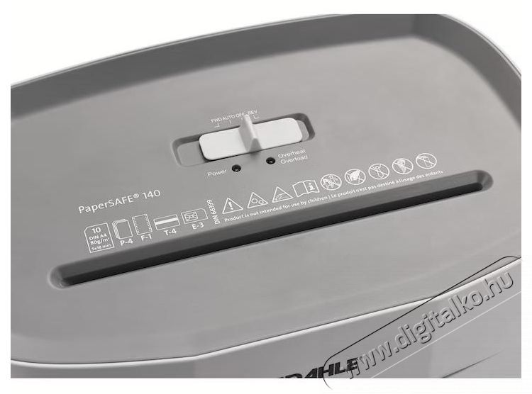 Dahle PaperSAFE  PS 140 iratmegsemmis&iacute;tő, 5 x 18 mm keresztben v&aacute;gott, 10 lapos, egy&eacute;ni haszn&aacute;latra Iroda &eacute;s sz&aacute;m&iacute;t&aacute;stechnika - Iratmegsemmis&iacute;tő - 533218